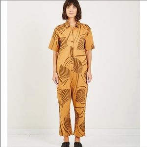 Free People CLOSED PALM LEAVES JUMPSUIT